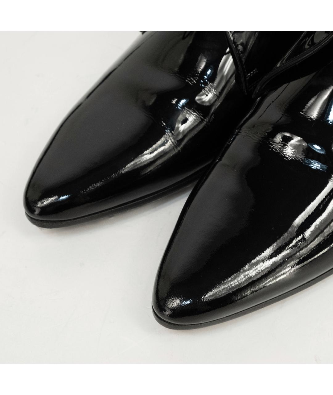 SAINT LAURENT Черные ботинки из лакированной кожи, фото 3