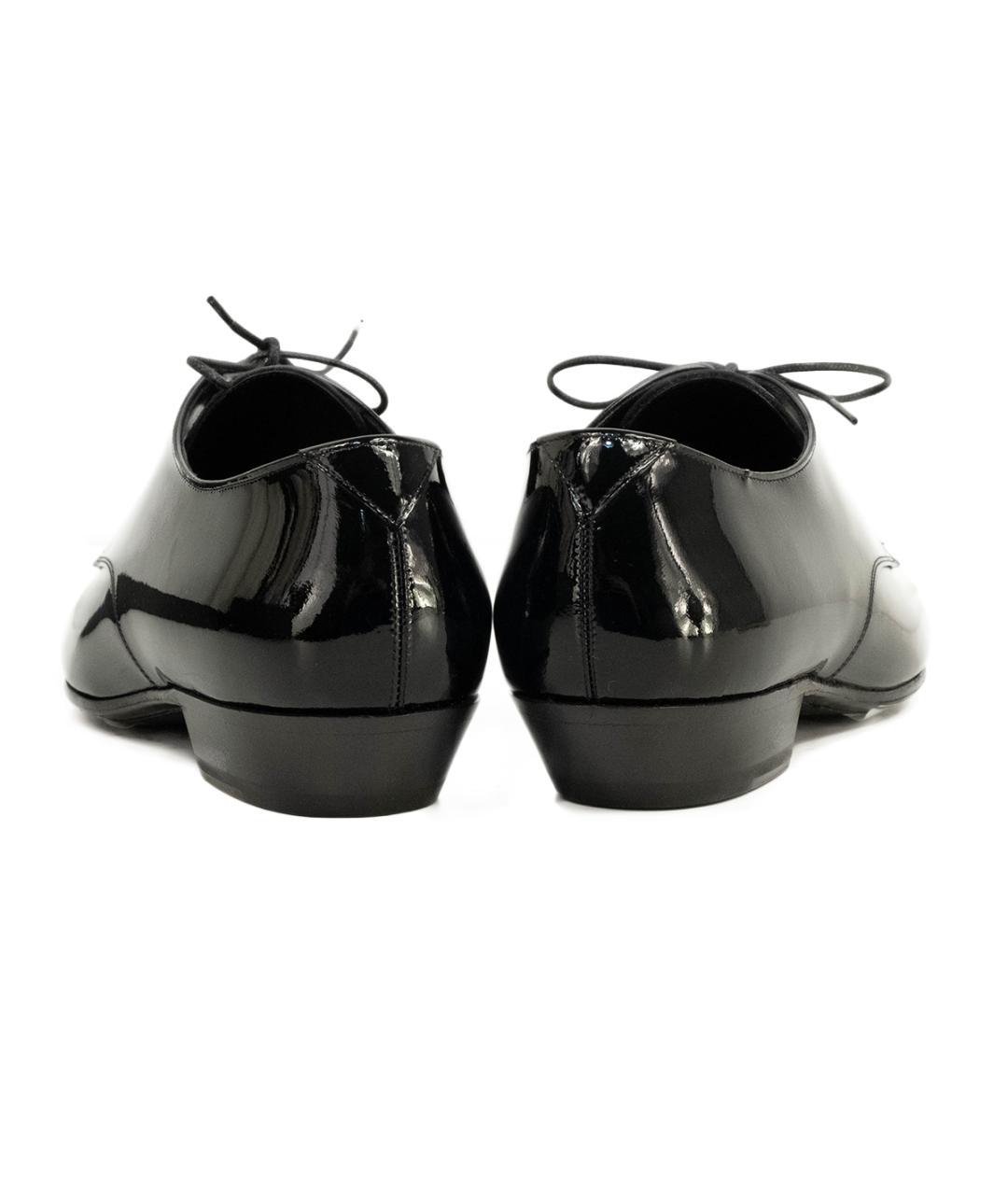 SAINT LAURENT Черные ботинки из лакированной кожи, фото 5