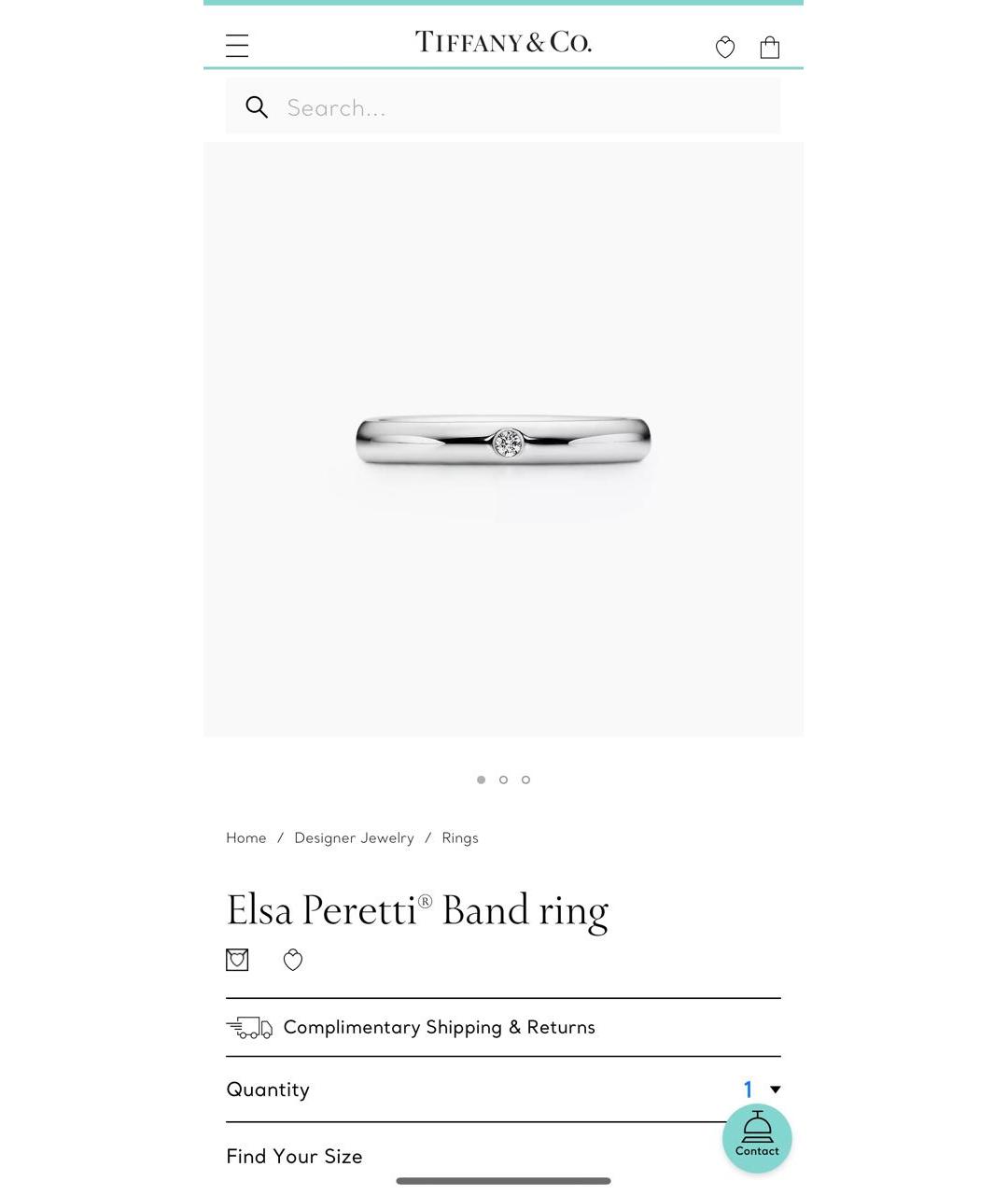 TIFFANY&CO Белое платиновое кольцо, фото 9