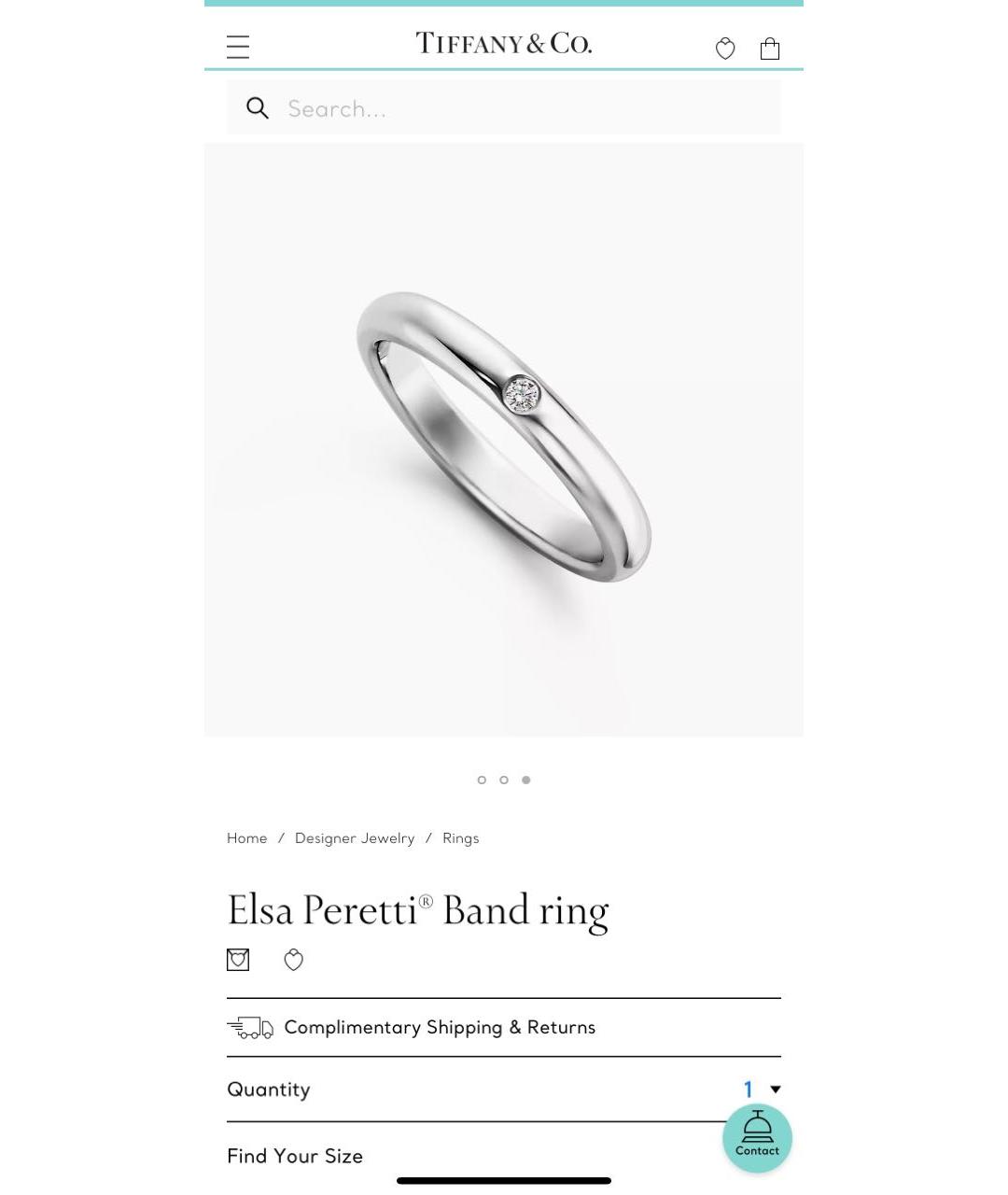 TIFFANY&CO Белое платиновое кольцо, фото 8