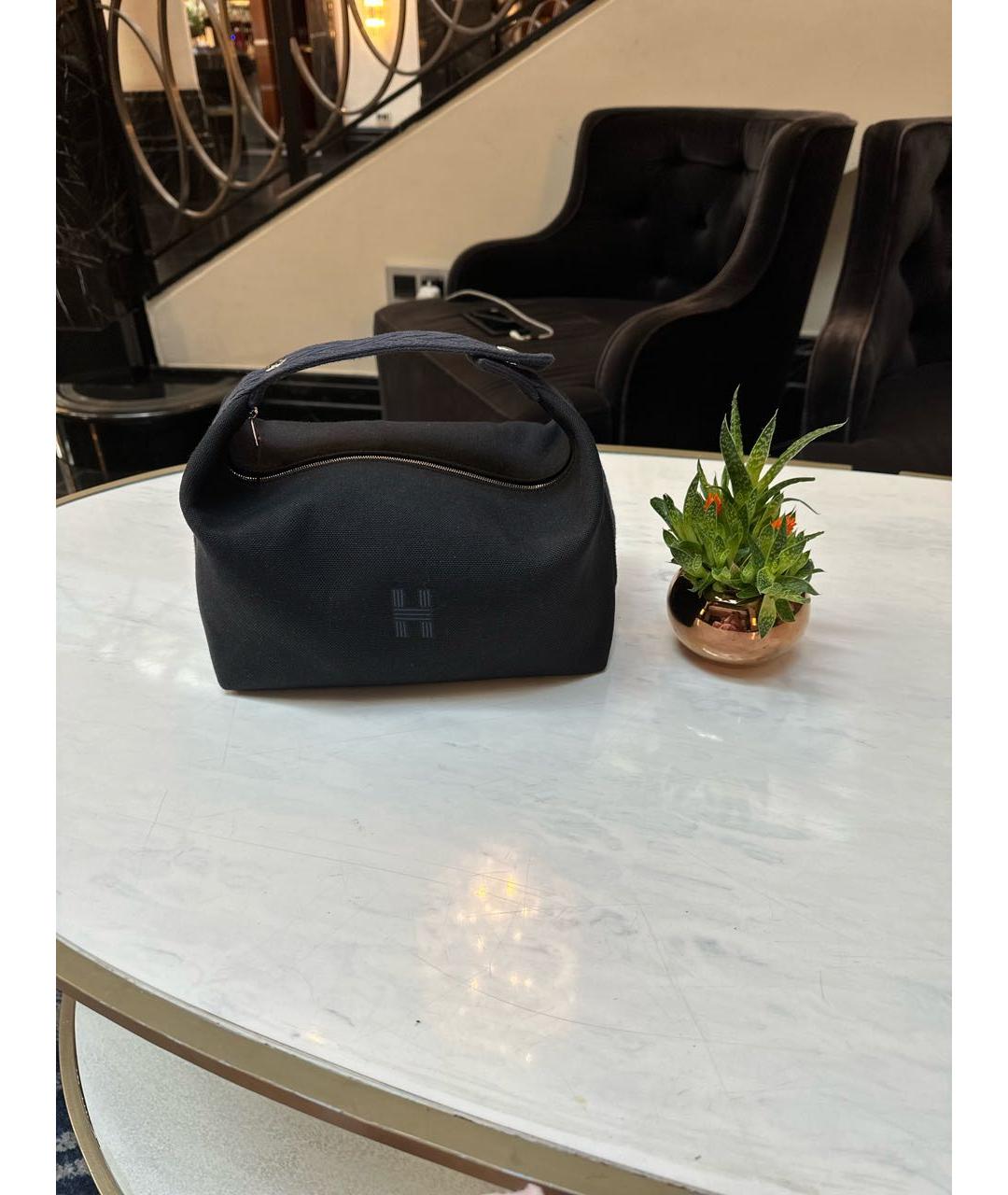 HERMES Синяя тканевая косметичка, фото 5