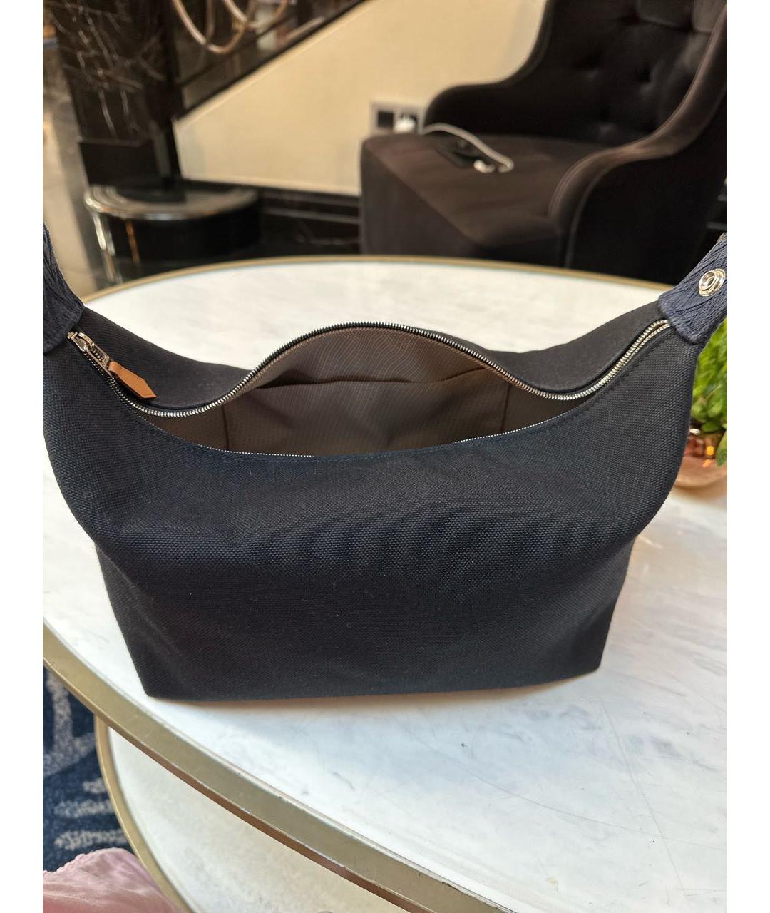 HERMES Синяя тканевая косметичка, фото 4