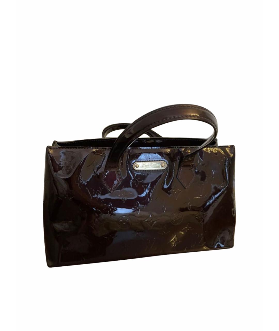 LOUIS VUITTON PRE-OWNED Бордовая кожаная сумка с короткими ручками, фото 1