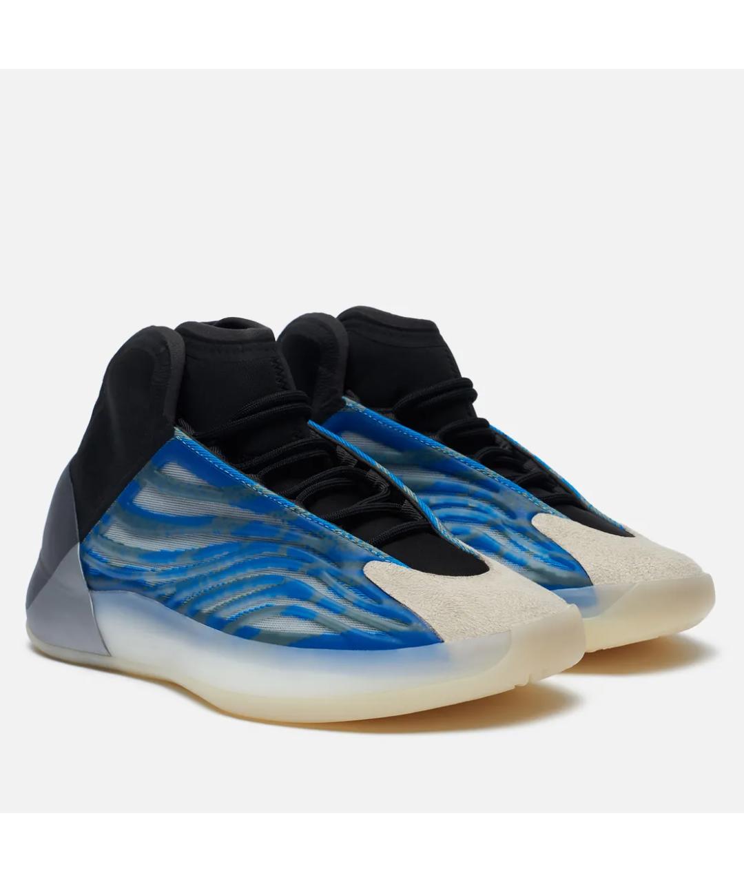 ADIDAS YEEZY Голубые высокие кроссовки / кеды, фото 2