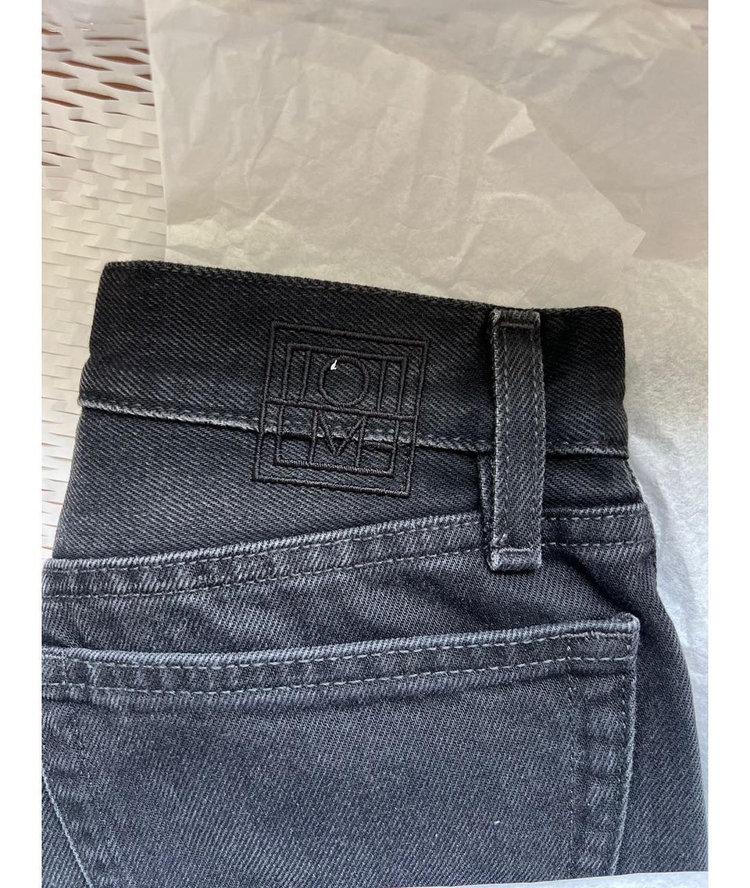 TOTEME Черные хлопковые джинсы клеш, фото 6