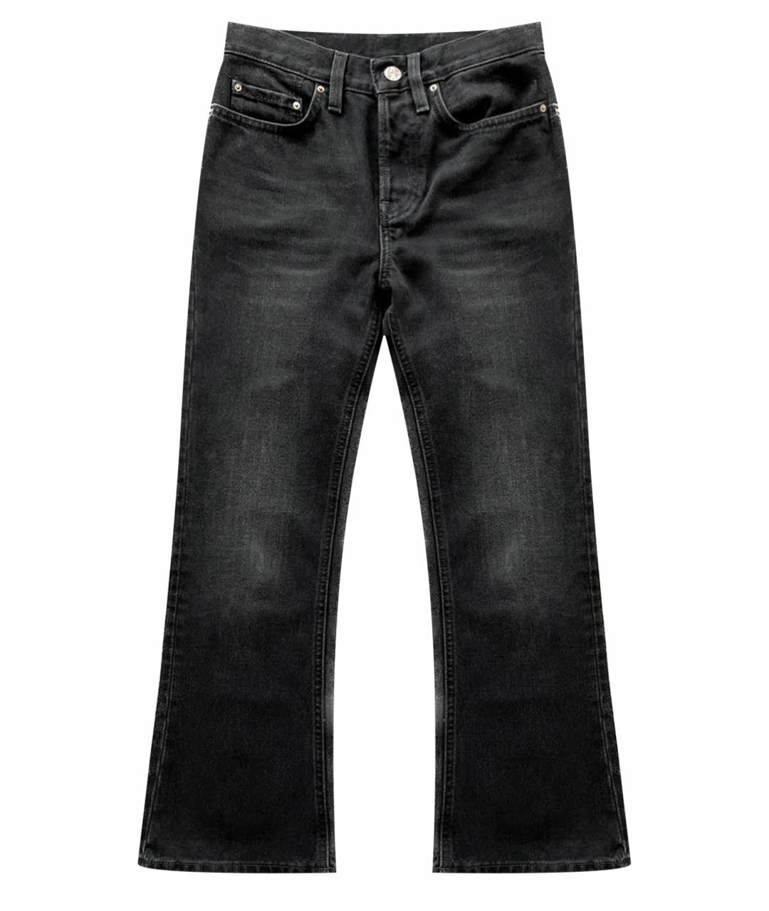 TOTEME Черные хлопковые джинсы клеш, фото 1