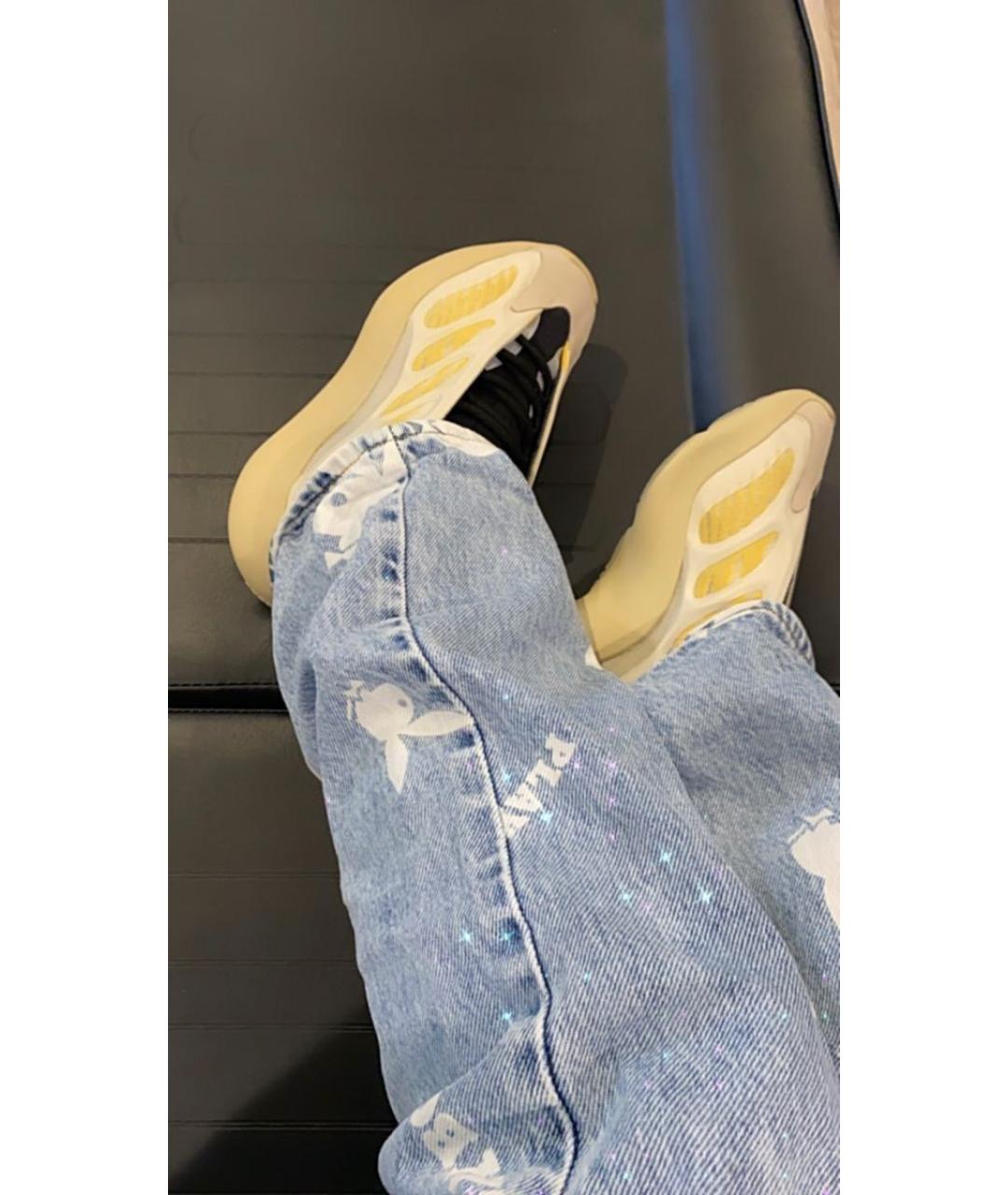 ADIDAS YEEZY Желтые низкие кроссовки / кеды, фото 5
