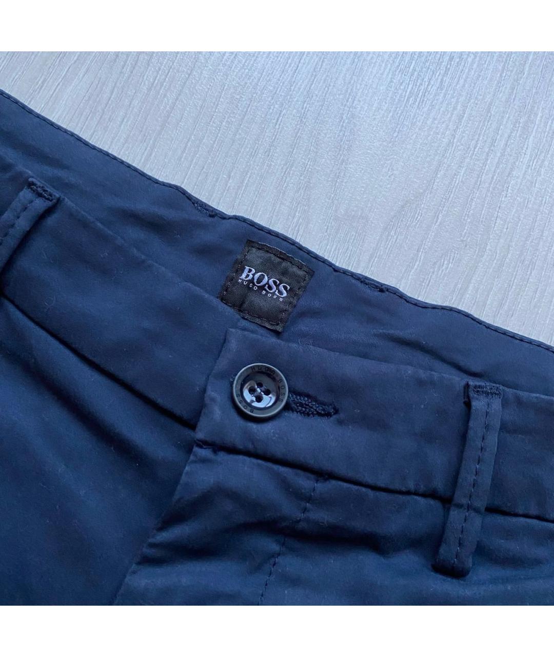 HUGO BOSS Темно-синие хлопковые шорты, фото 3