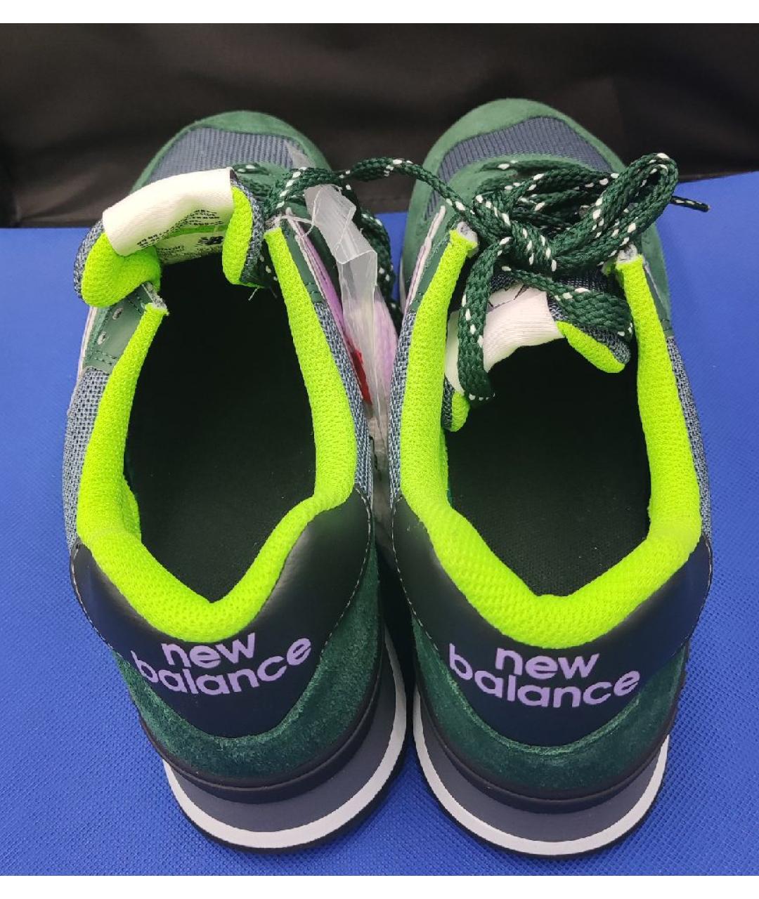 NEW BALANCE Зеленые замшевые низкие кроссовки / кеды, фото 3