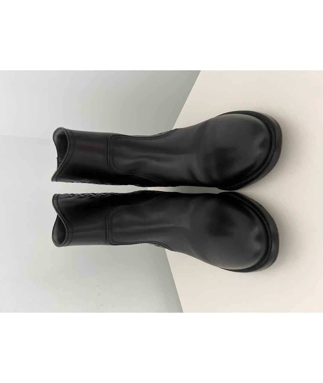 BOTTEGA VENETA Черные кожаные полусапоги, фото 2