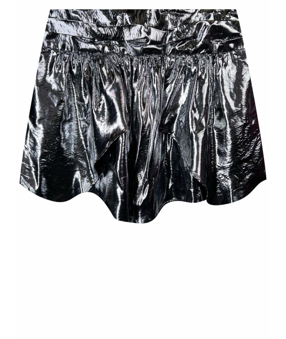 ISABEL MARANT Серебряная шелковая юбка мини, фото 1