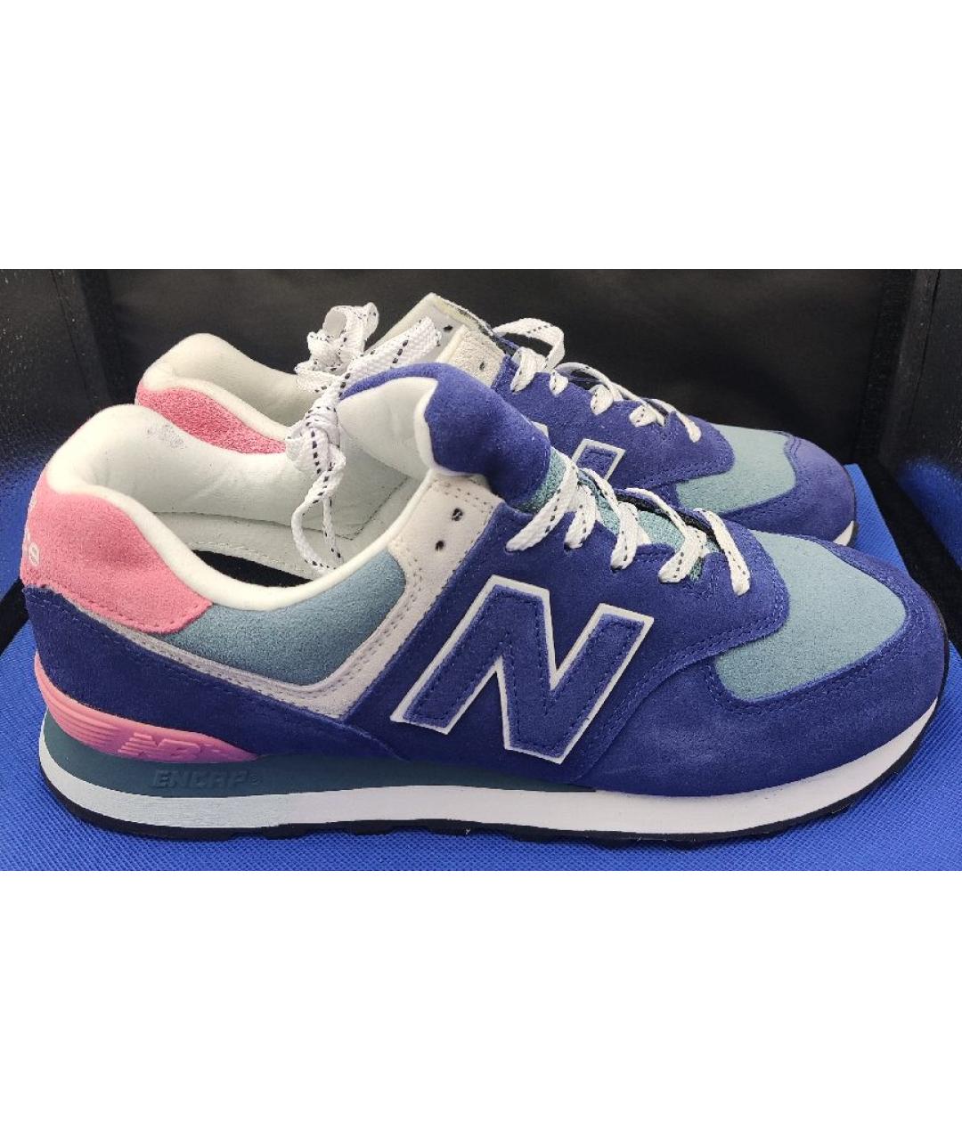 NEW BALANCE Синие замшевые низкие кроссовки / кеды, фото 6