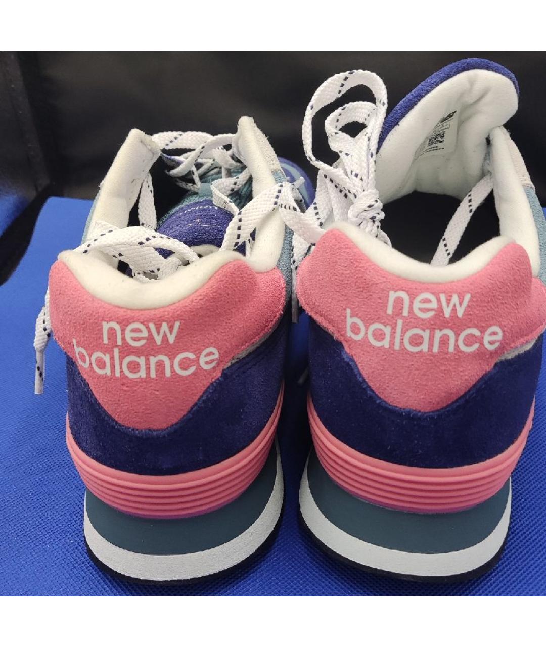 NEW BALANCE Синие замшевые низкие кроссовки / кеды, фото 4