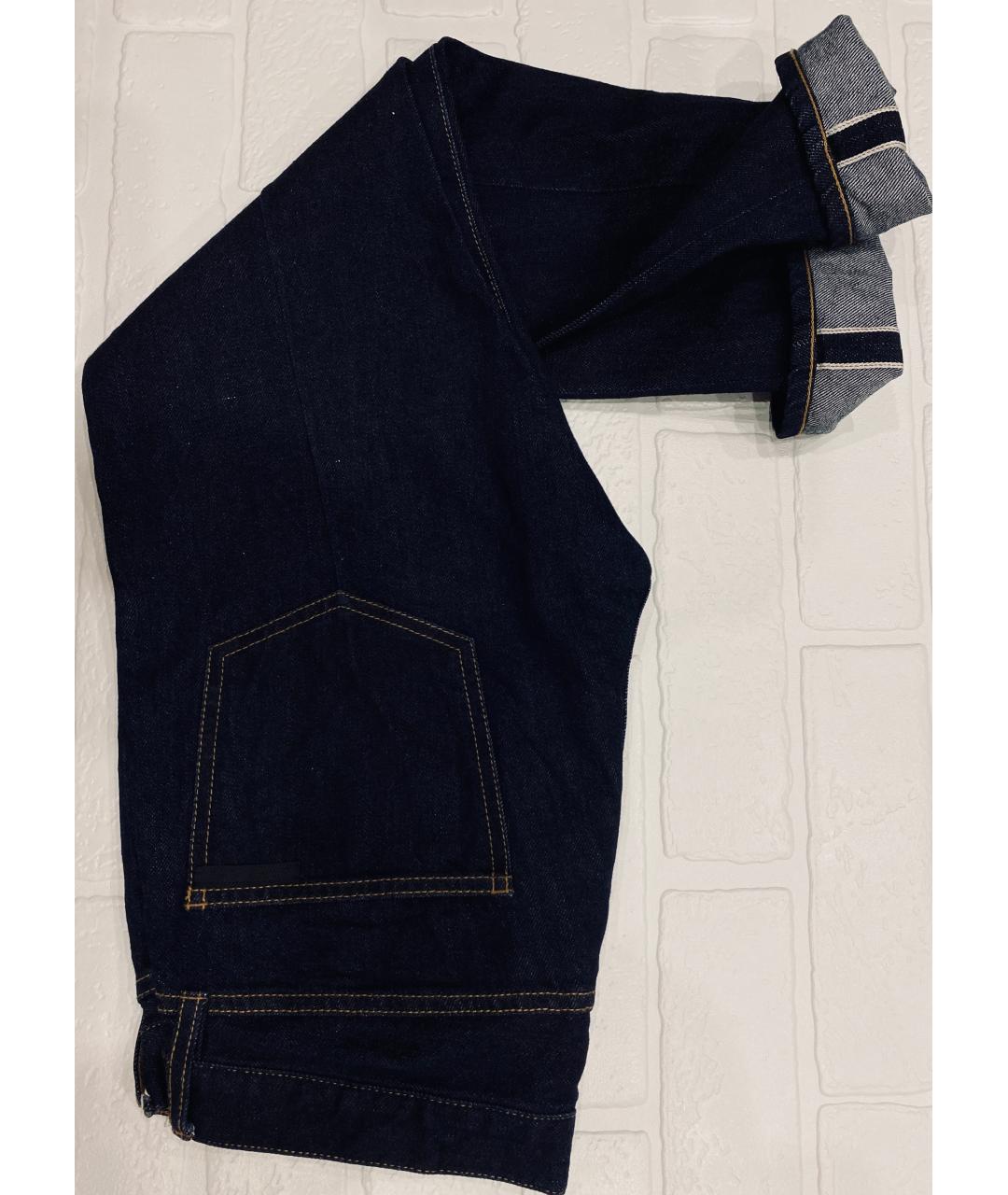 PRADA Темно-синие хлопковые джинсы слим, фото 7