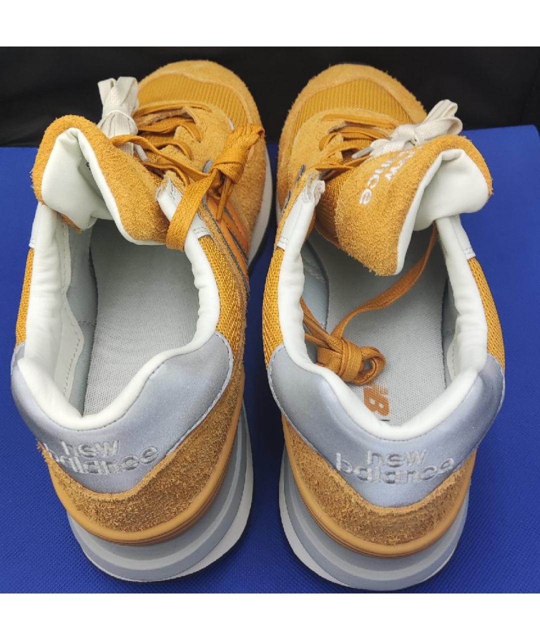 NEW BALANCE Желтые замшевые низкие кроссовки / кеды, фото 3