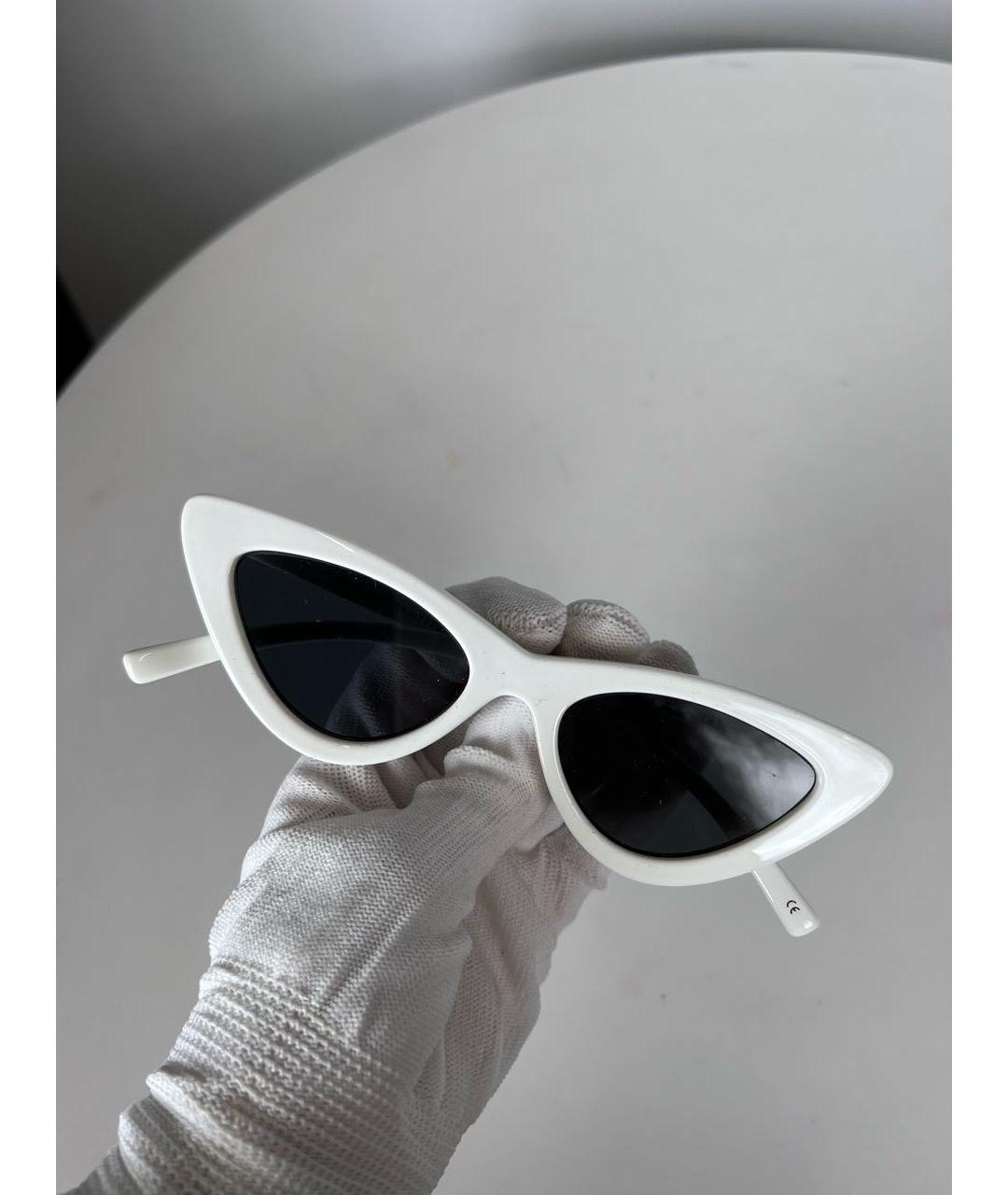 LE SPECS Белые пластиковые солнцезащитные очки, фото 4