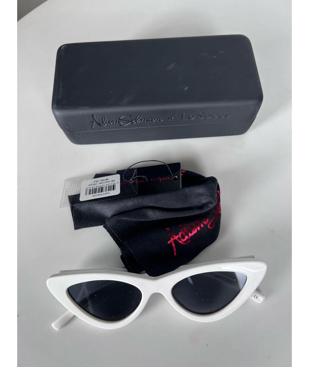 LE SPECS Белые пластиковые солнцезащитные очки, фото 6