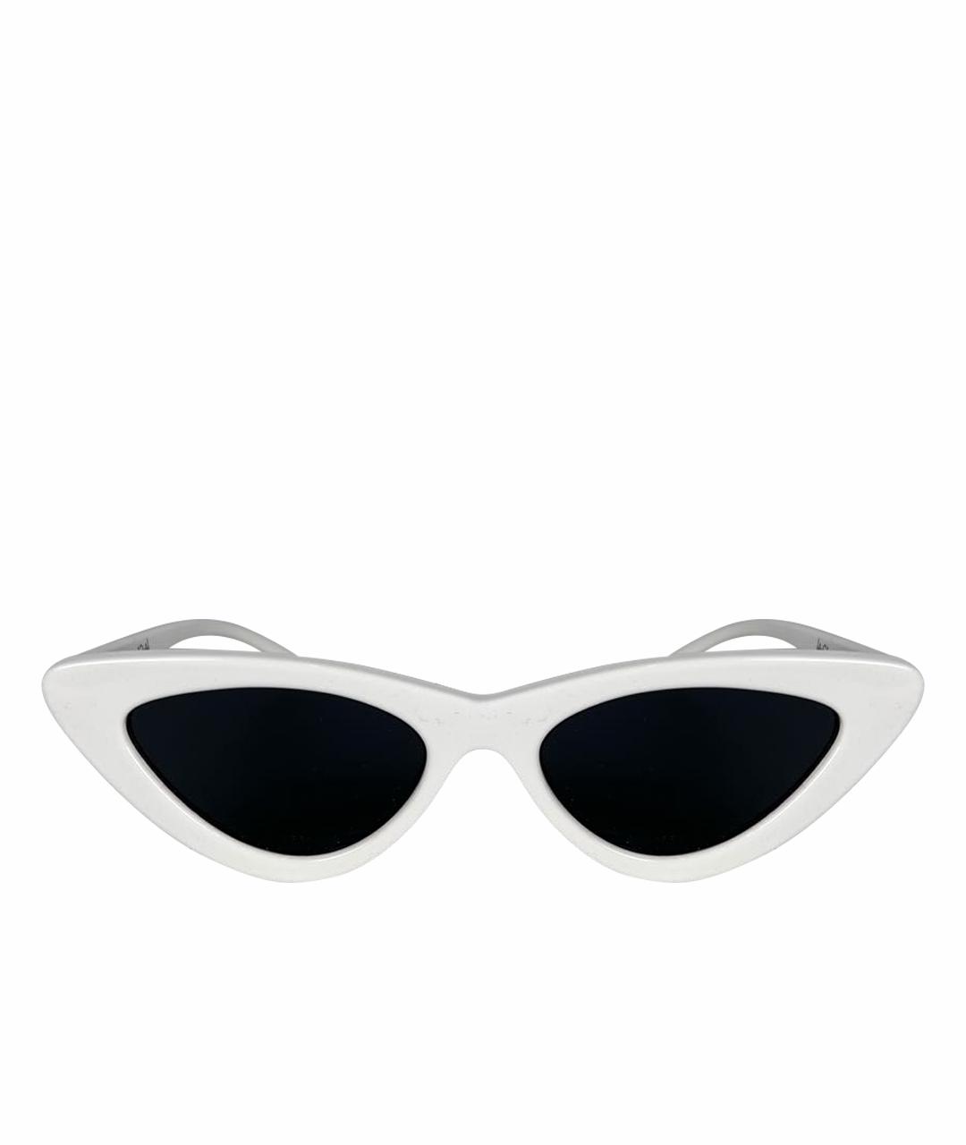 LE SPECS Белые пластиковые солнцезащитные очки, фото 1