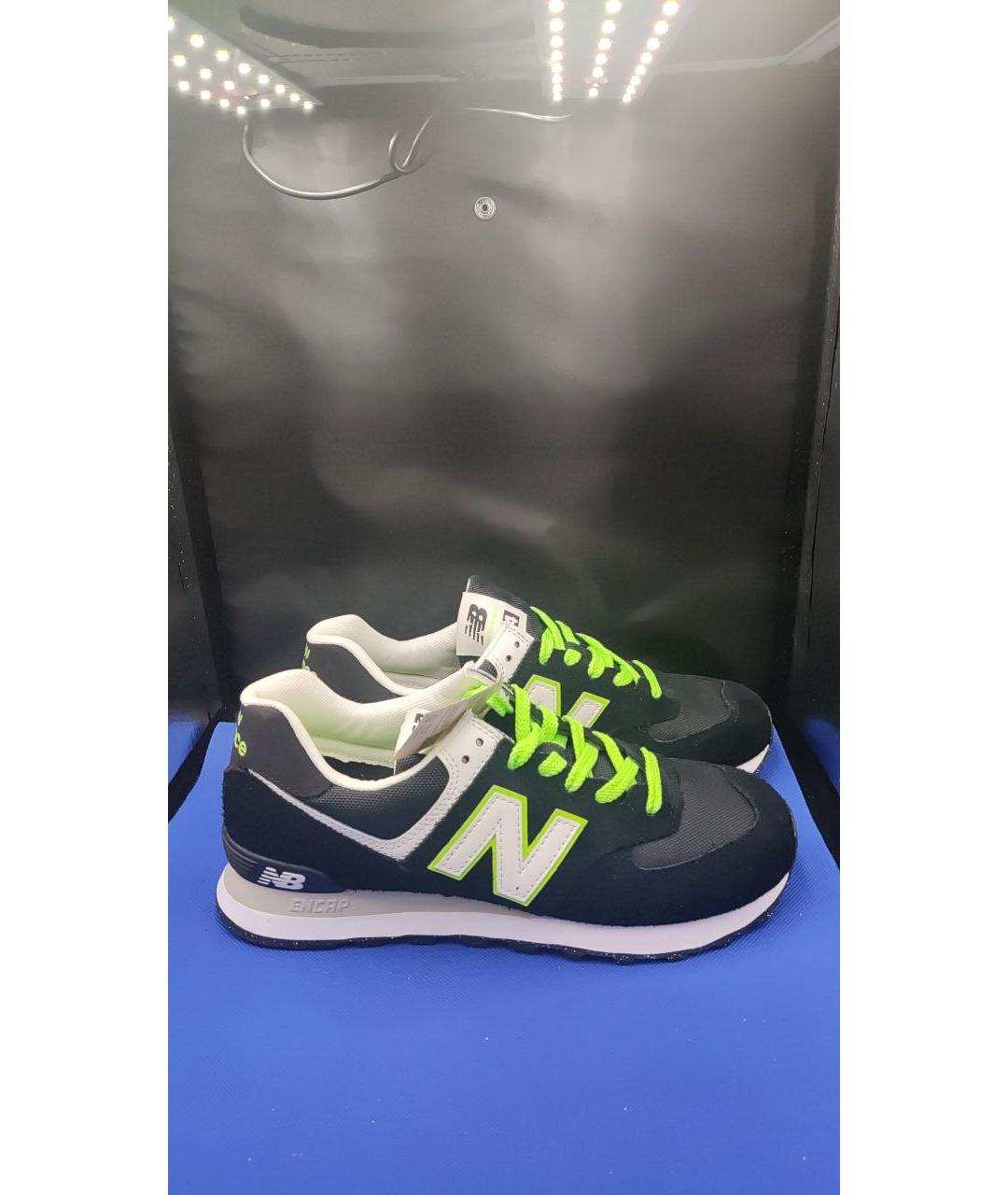 NEW BALANCE Черные замшевые низкие кроссовки / кеды, фото 5
