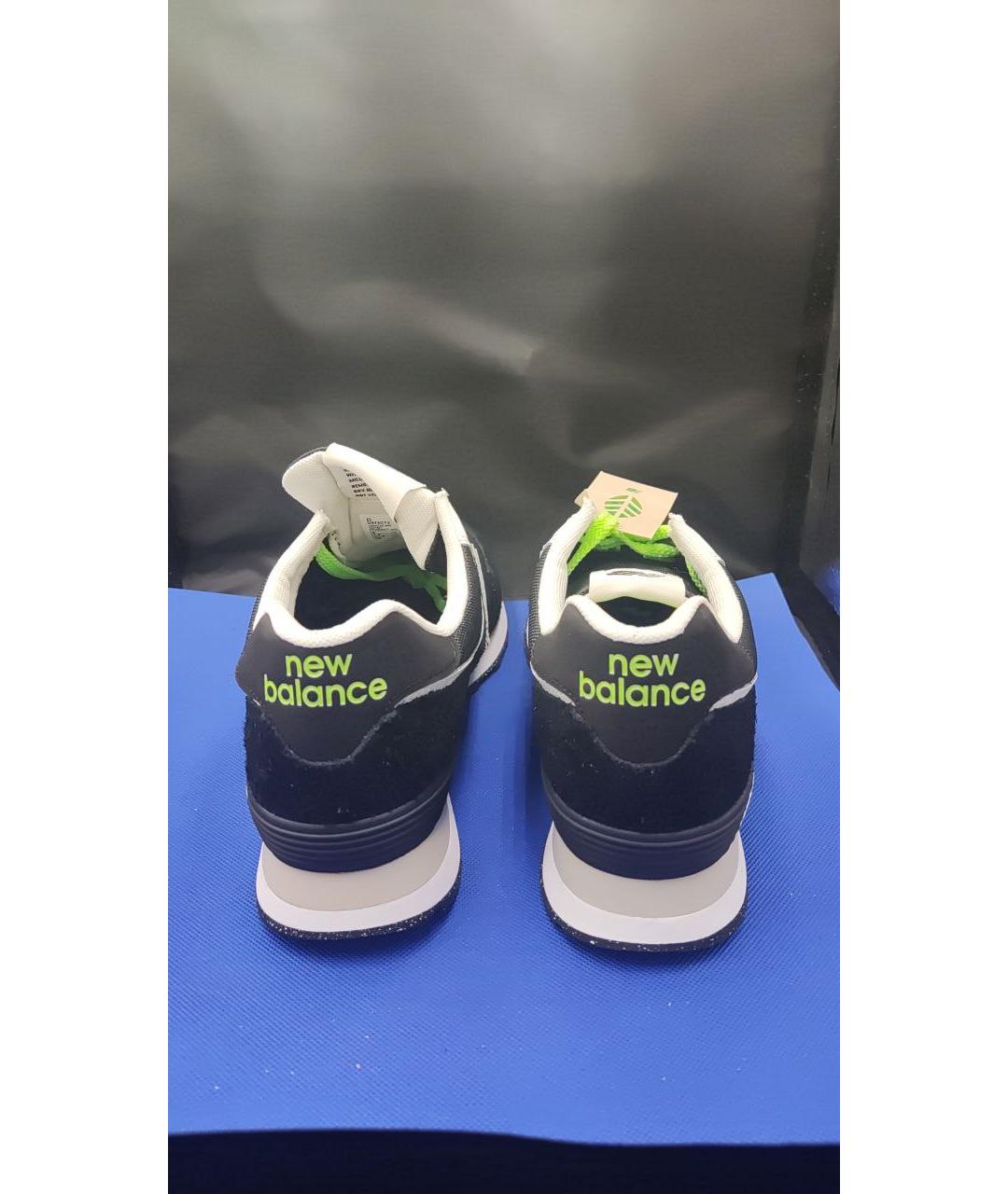 NEW BALANCE Черные замшевые низкие кроссовки / кеды, фото 4