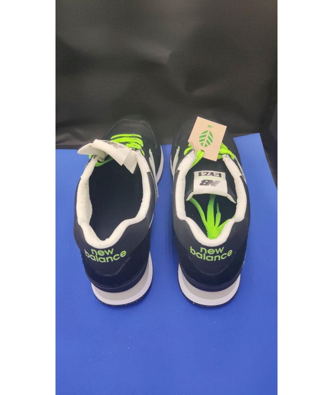 NEW BALANCE Черные замшевые низкие кроссовки / кеды, фото 3