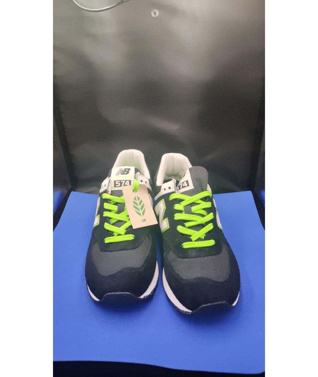 NEW BALANCE Черные замшевые низкие кроссовки / кеды, фото 2