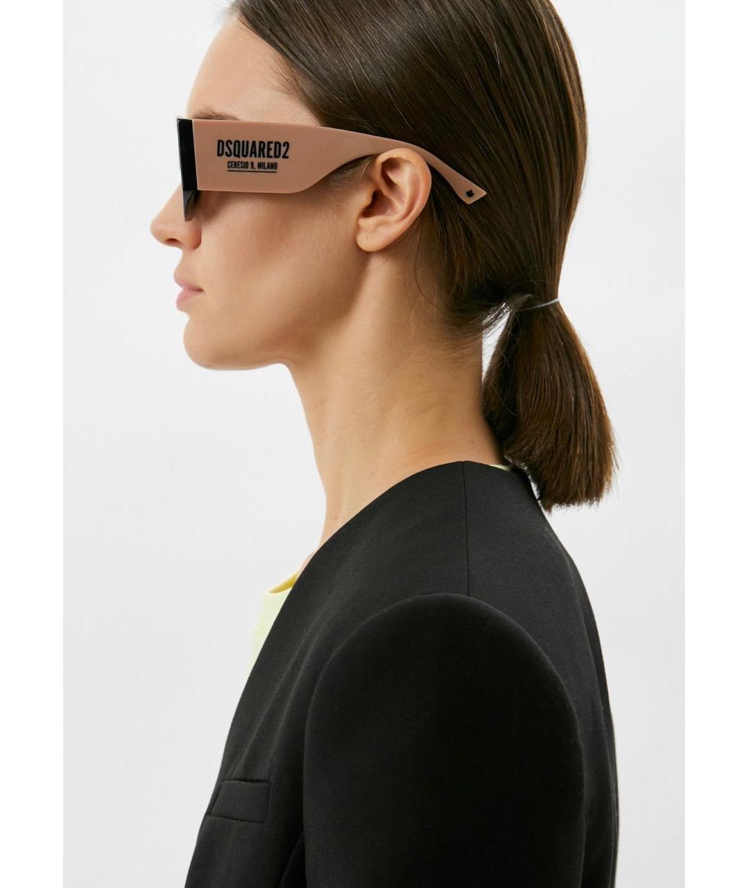 DSQUARED2 Коричневые пластиковые солнцезащитные очки, фото 6