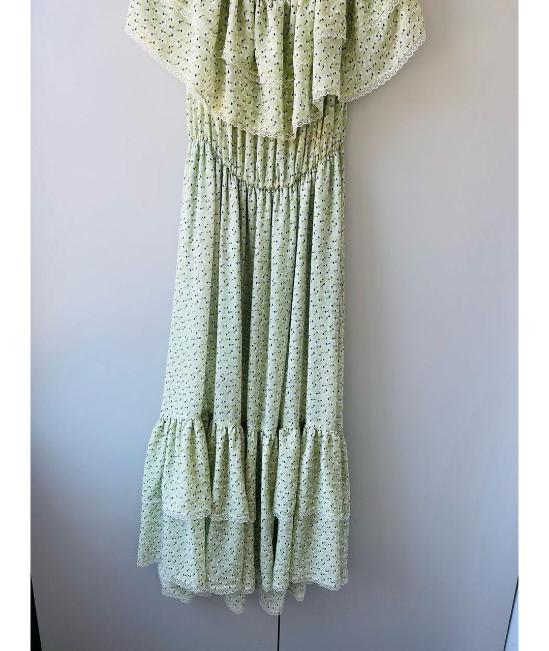 YANA DRESS Зеленые вискозное коктейльное платье, фото 3