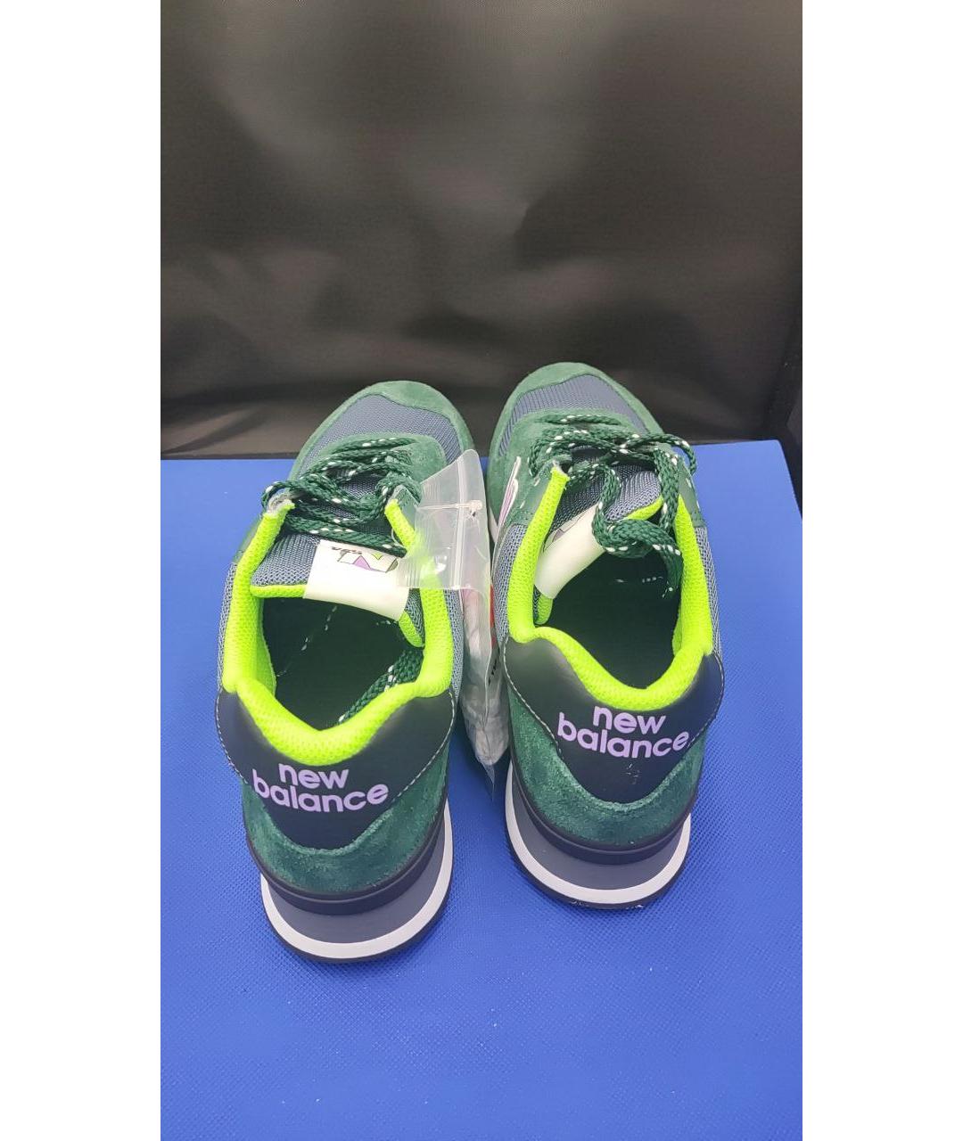 NEW BALANCE Зеленые замшевые низкие кроссовки / кеды, фото 3
