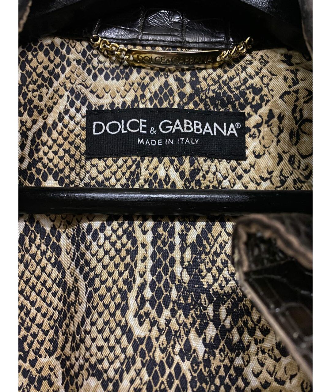 DOLCE&GABBANA Коричневый тренч/плащ из экзотической кожи, фото 3