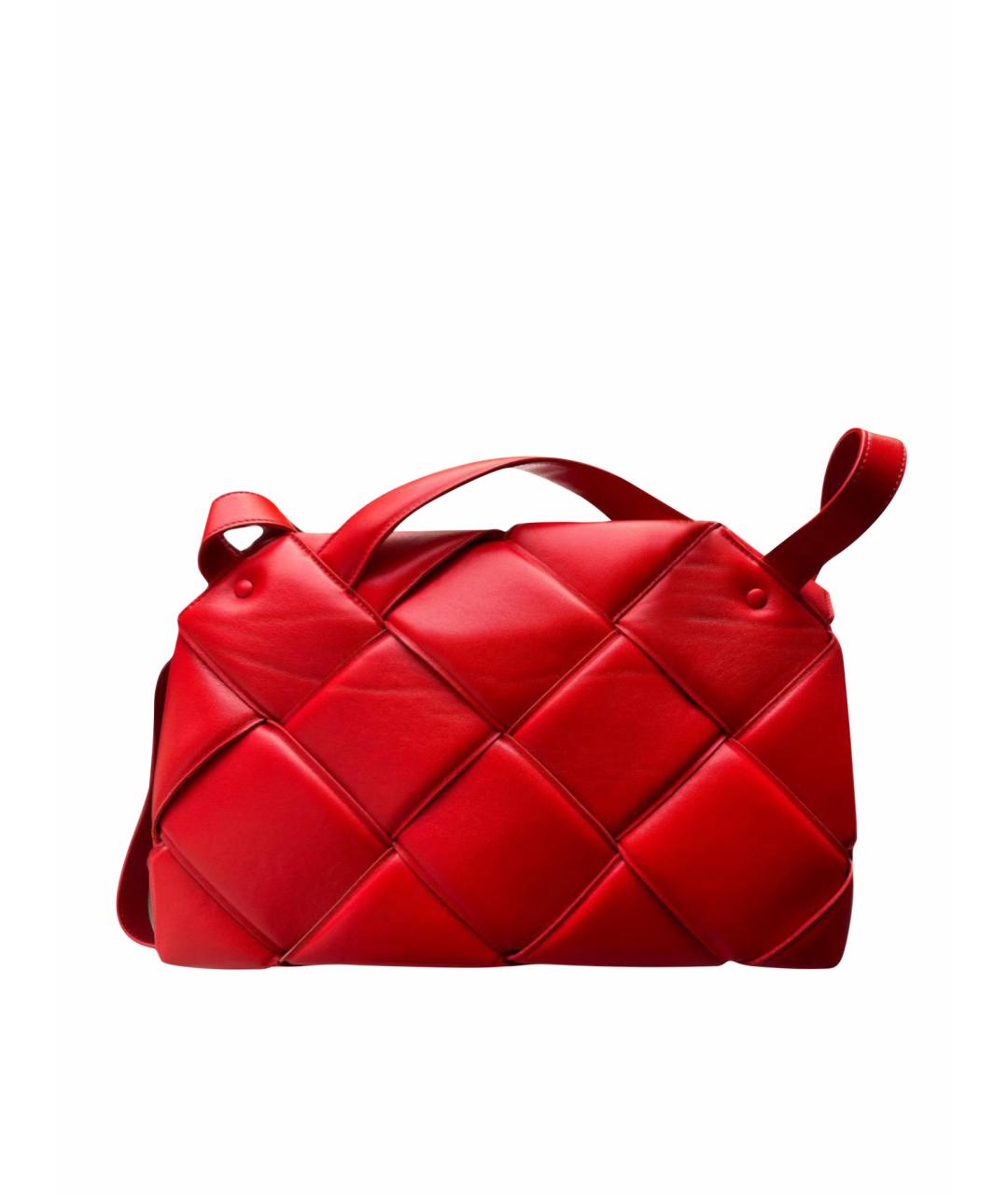 BOTTEGA VENETA Красная кожаная сумка через плечо, фото 1