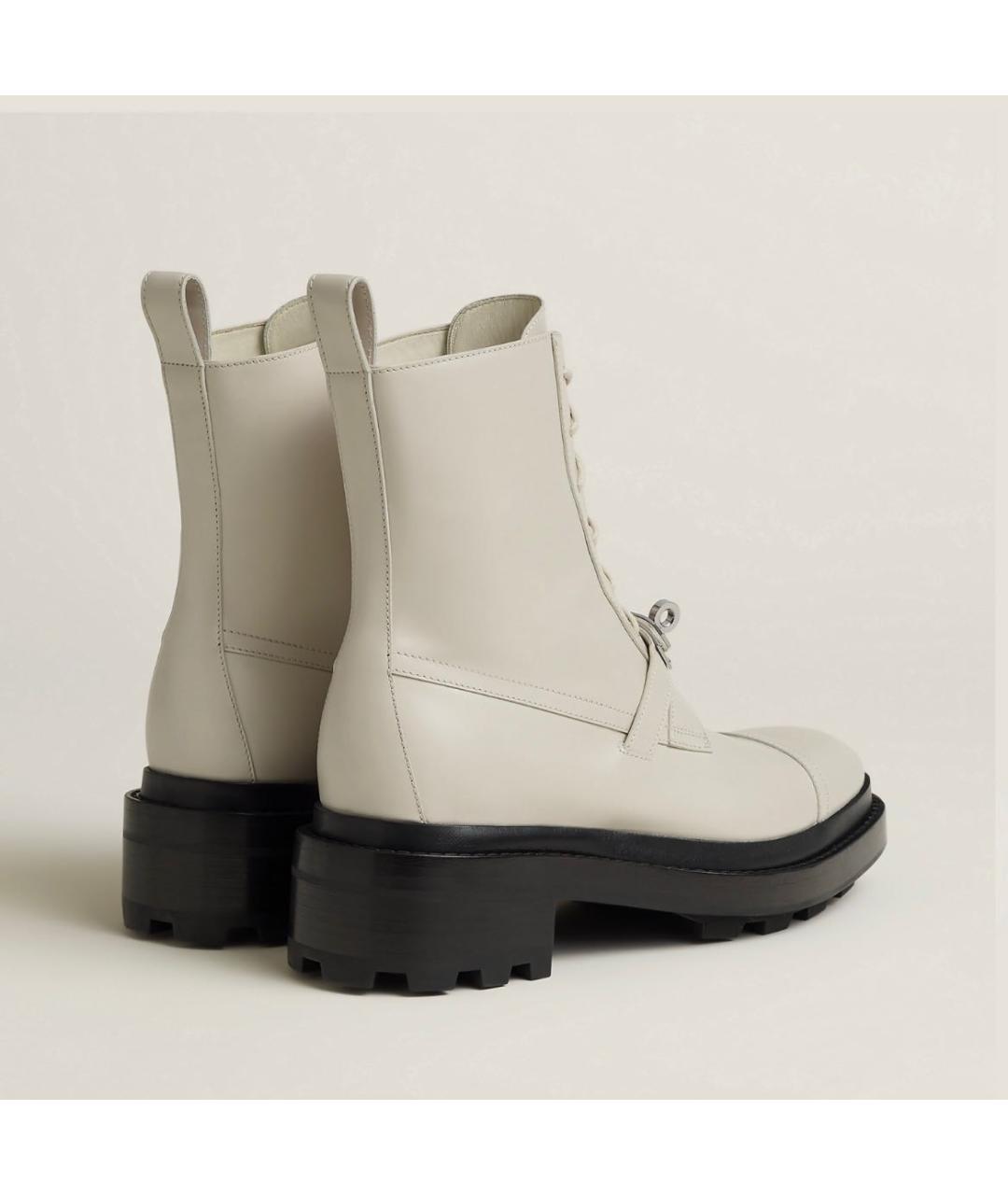 HERMES PRE-OWNED Белые кожаные ботинки, фото 2