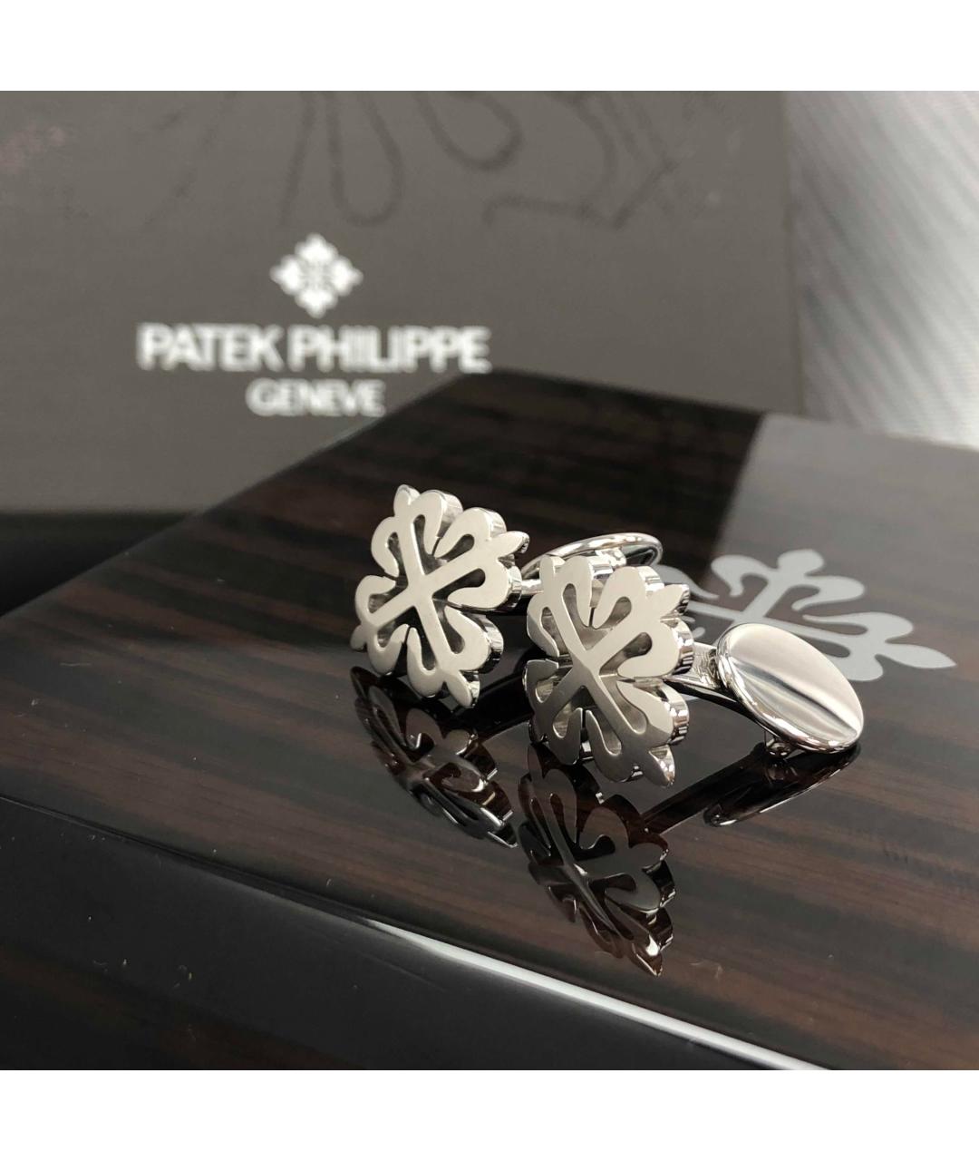 PATEK PHILIPPE Белые запонки из белого золота, фото 2