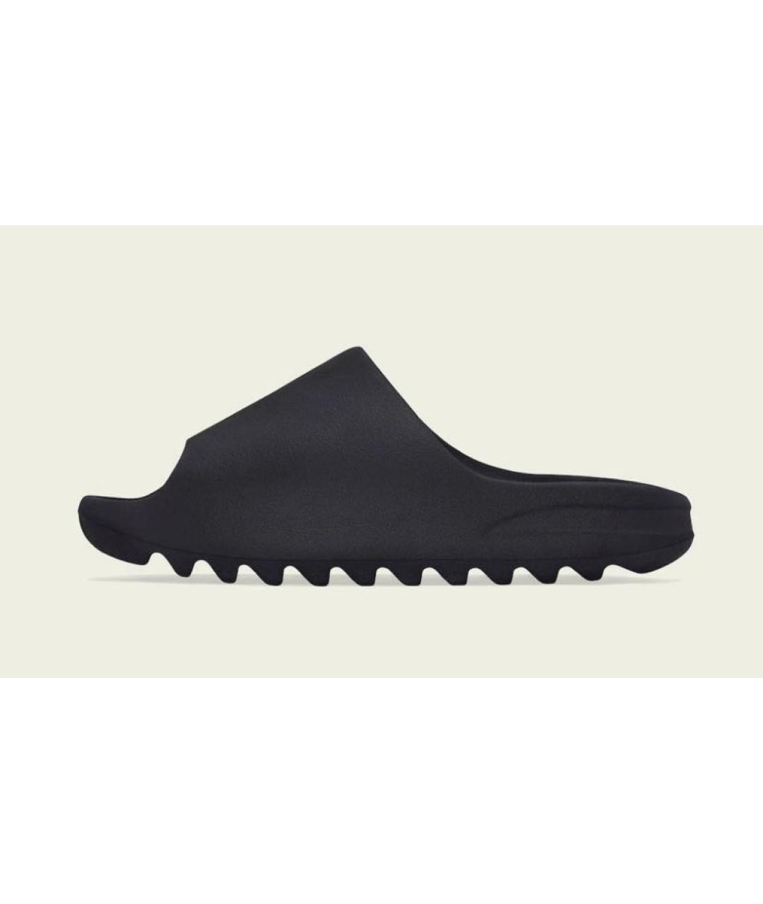 ADIDAS YEEZY Черные резиновые шлепанцы, фото 2