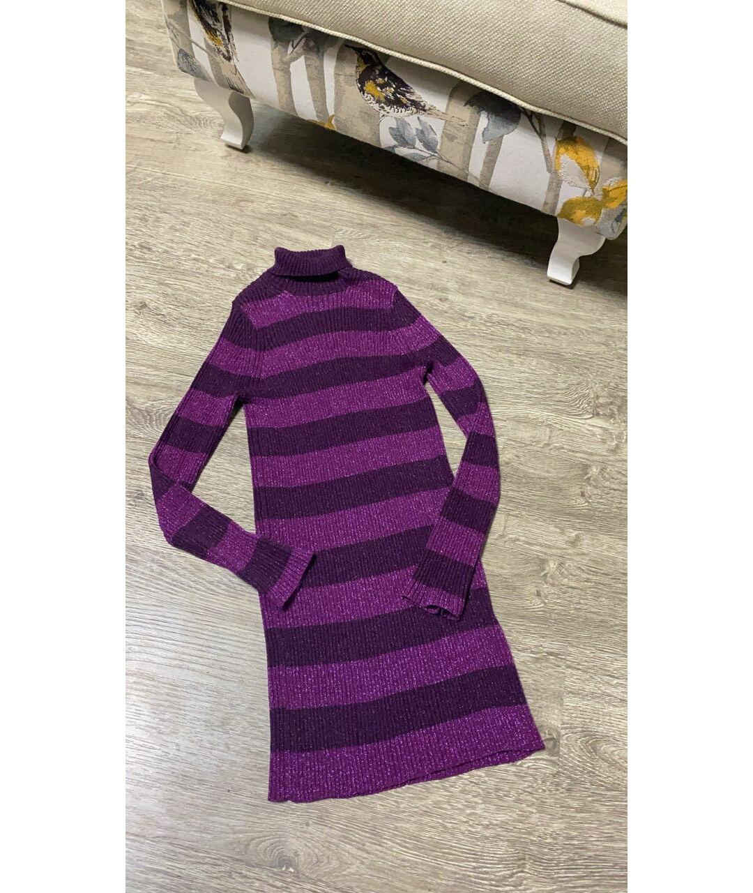 ERIKA CAVALLINI Фиолетовый вискозный джемпер / свитер, фото 6