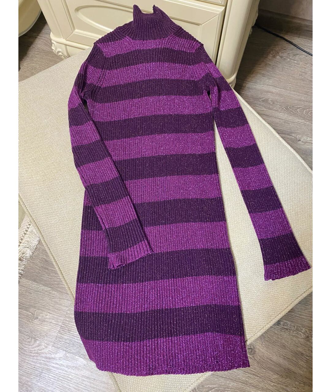 ERIKA CAVALLINI Фиолетовый вискозный джемпер / свитер, фото 5