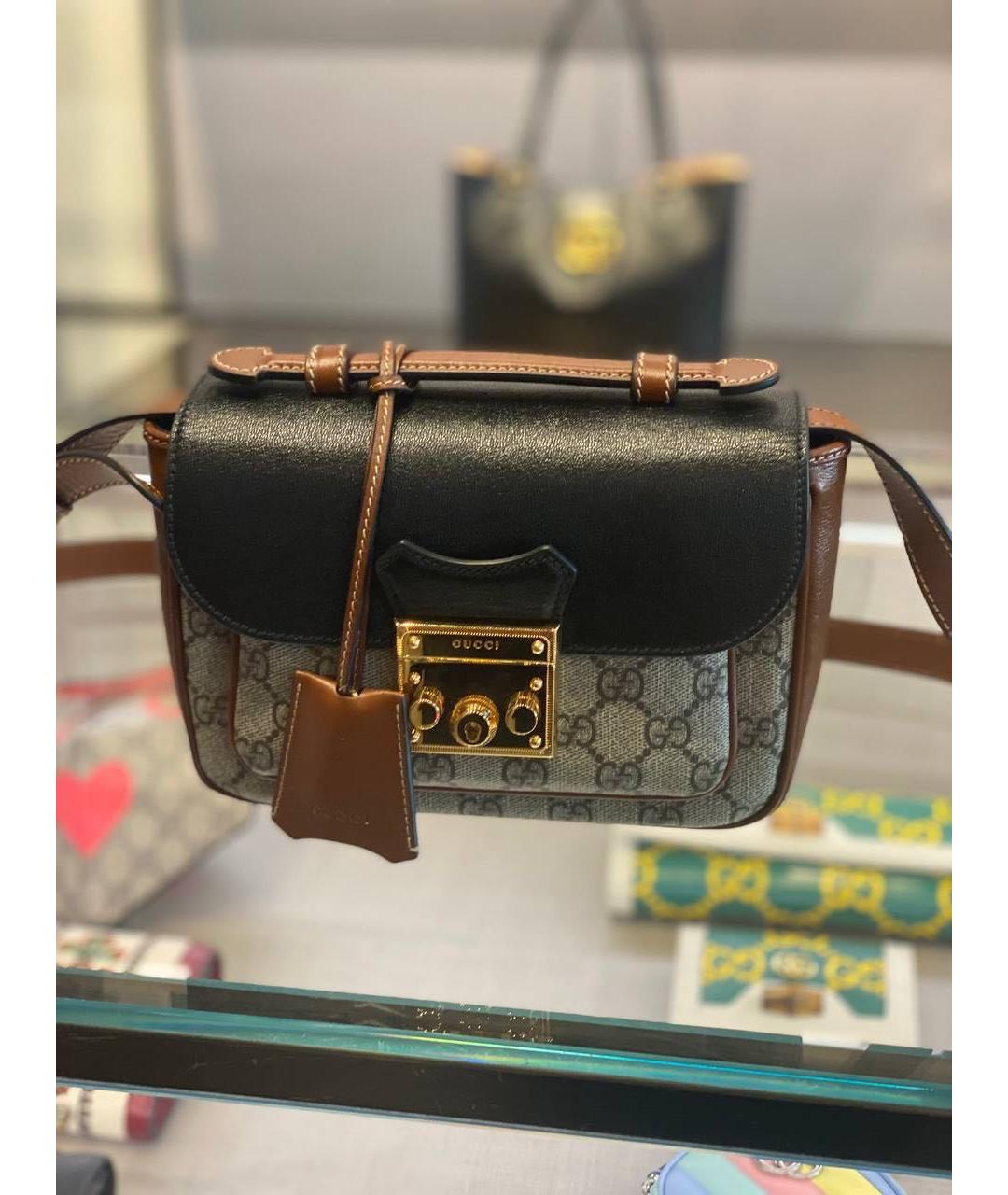 GUCCI Коричневая кожаная сумка через плечо, фото 7