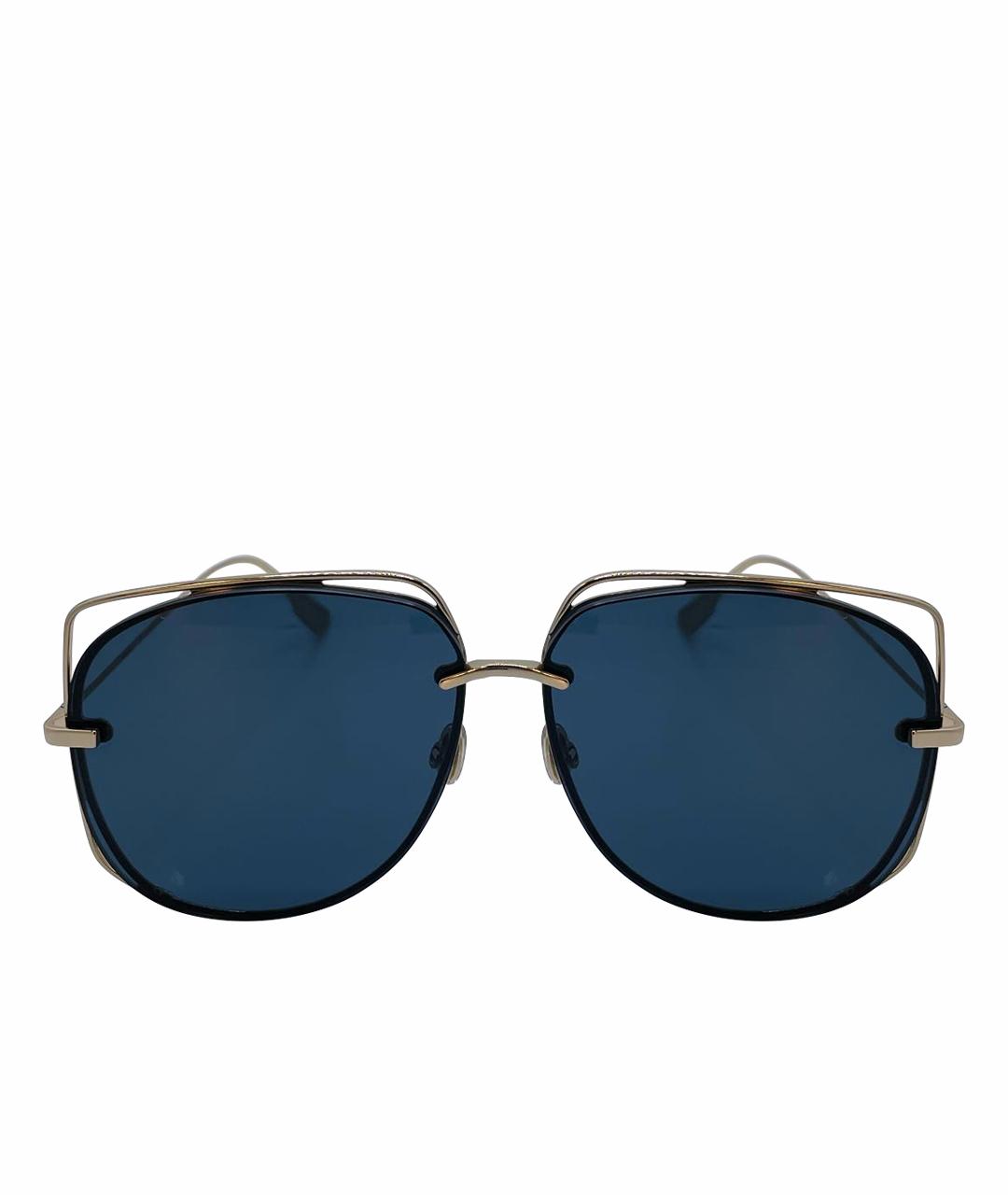 CHRISTIAN DIOR PRE-OWNED Темно-синие металлические солнцезащитные очки, фото 1