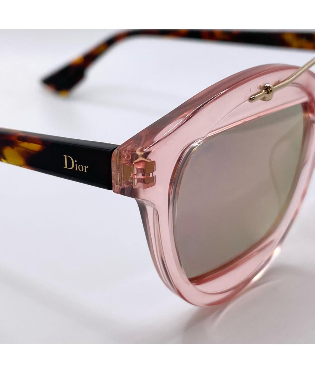 CHRISTIAN DIOR Розовые пластиковые солнцезащитные очки, фото 4