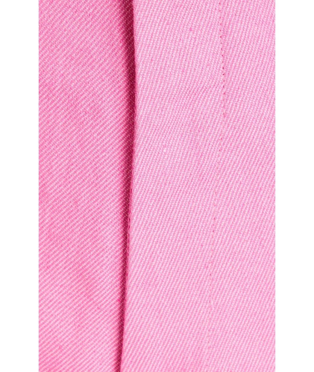 JACQUEMUS Розовые льняные шорты, фото 2