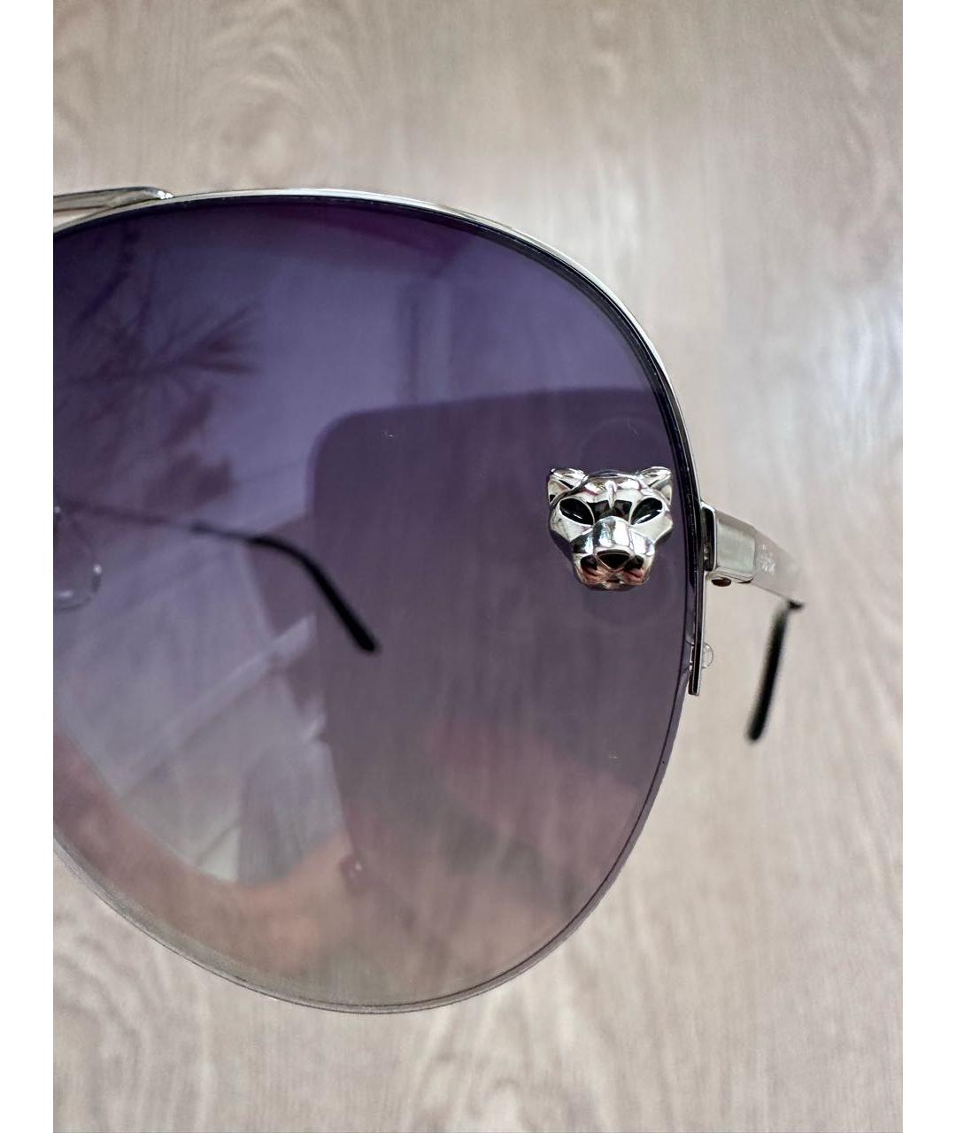 CARTIER Голубые металлические солнцезащитные очки, фото 6