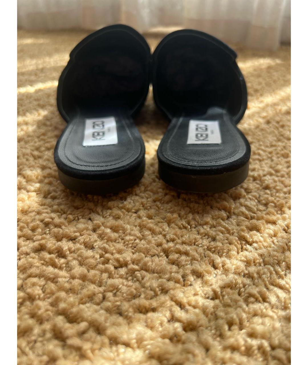 KENZO Черные замшевые мюли, фото 4