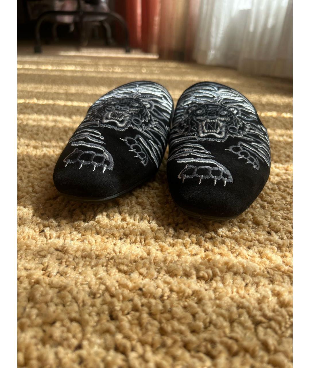 KENZO Черные замшевые мюли, фото 7