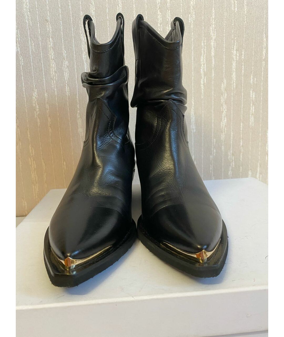 BALDININI Черные кожаные ботинки, фото 6