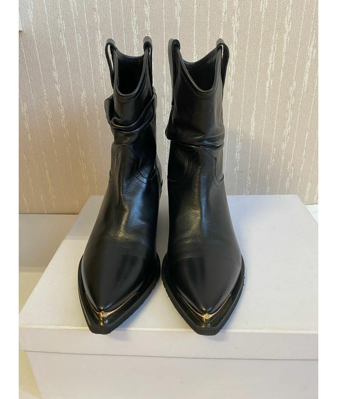 BALDININI Черные кожаные ботинки, фото 2