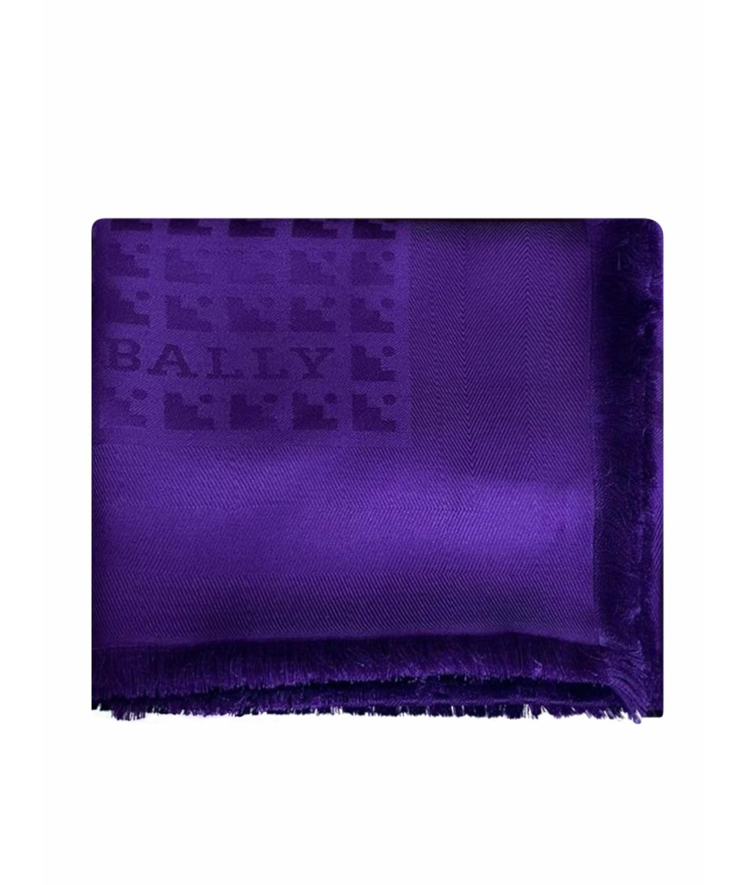 BALLY Фиолетовый шерстяной платок, фото 1