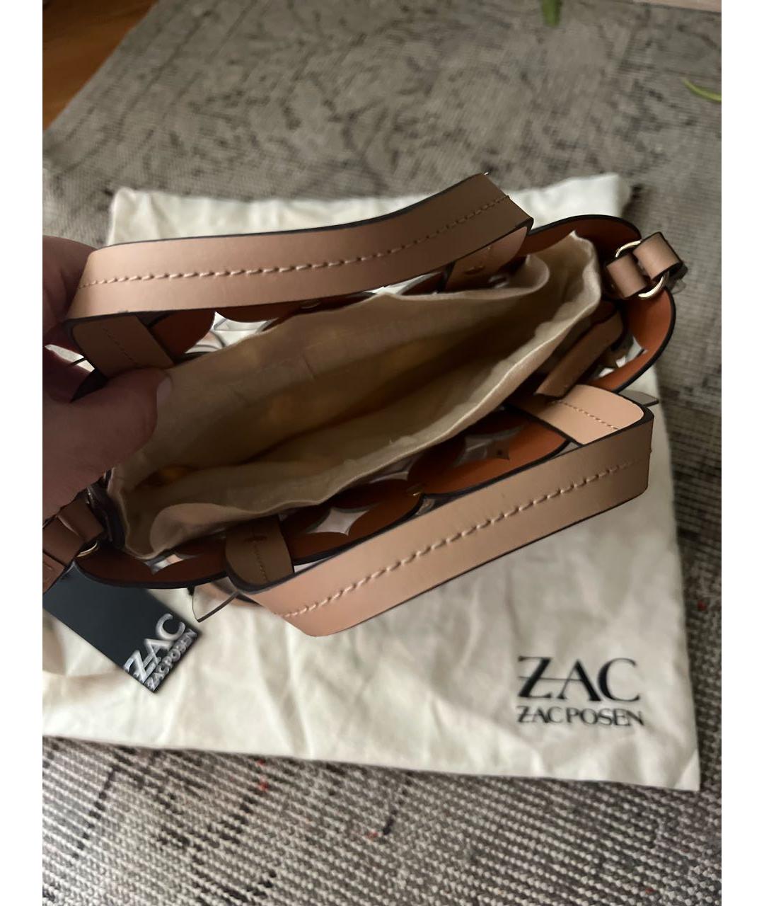 ZAC ZAC POSEN Розовая кожаная сумка через плечо, фото 4