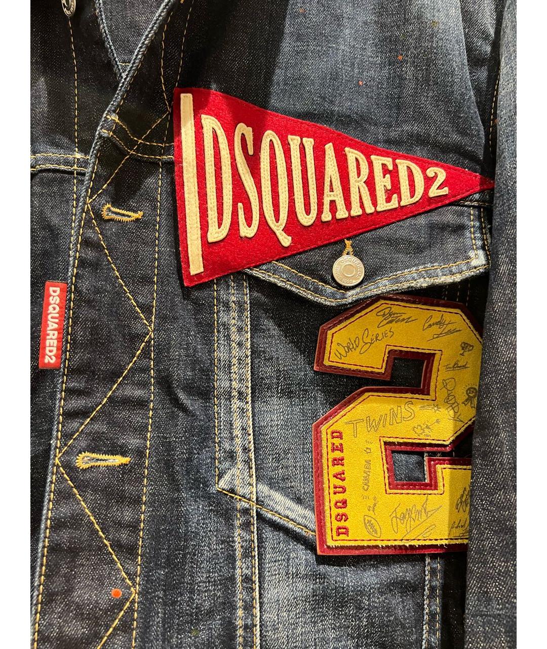 DSQUARED2 Темно-синяя деним куртка, фото 2