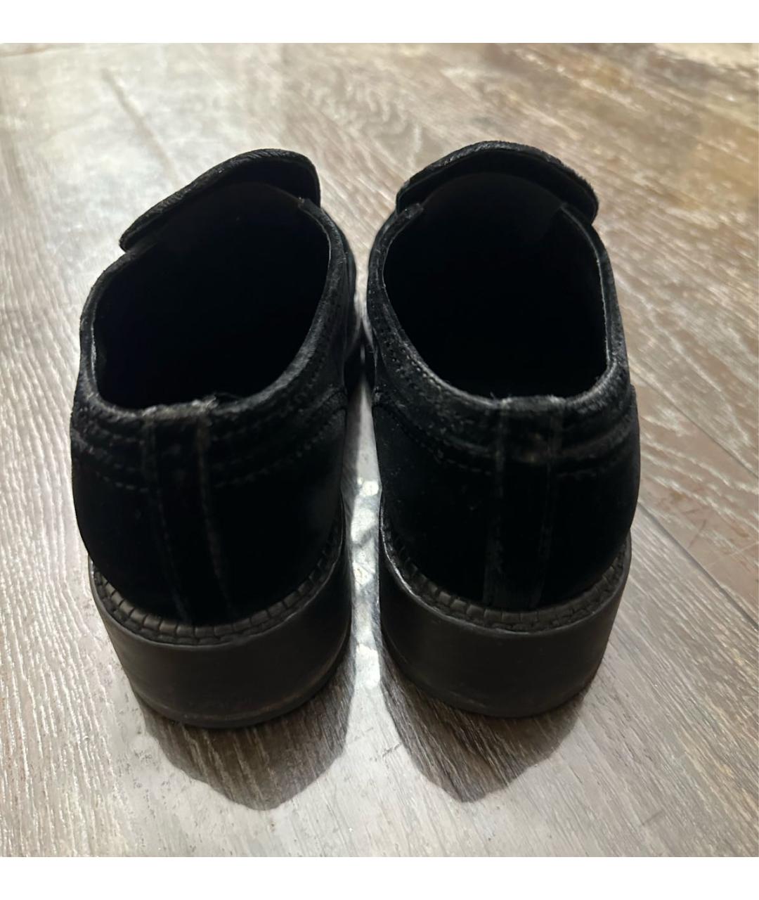 CHANEL Черные бархатные ботинки, фото 4