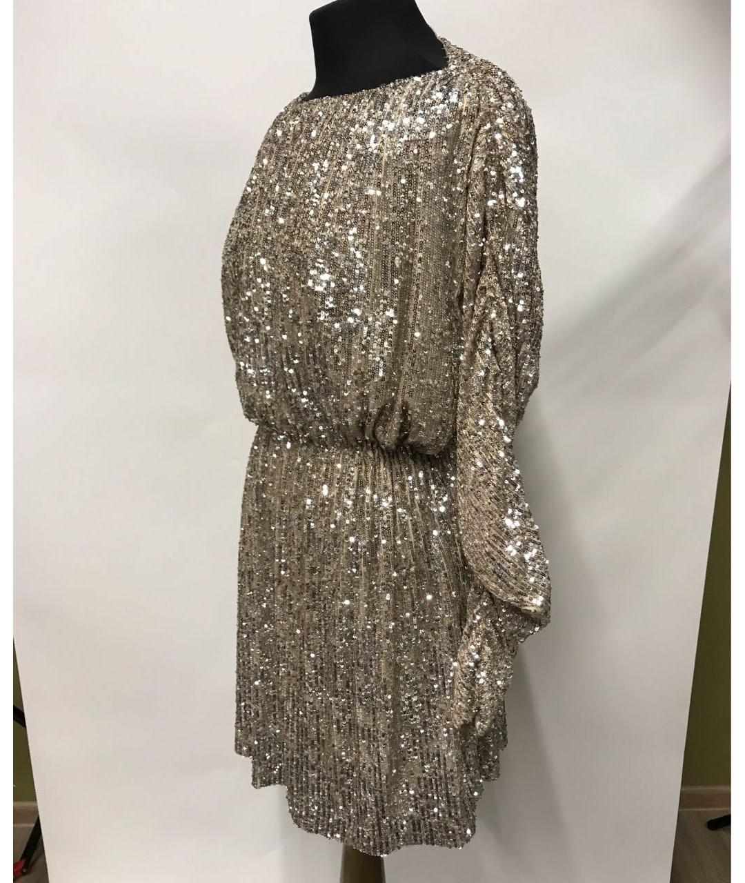 SAINT LAURENT Серебряное полиамидовое вечернее платье, фото 4